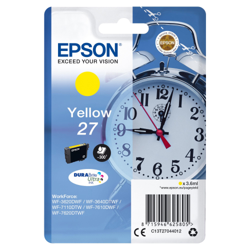 EPSON 27 CARTUCCIA INKJET 300 PAG GIALLO